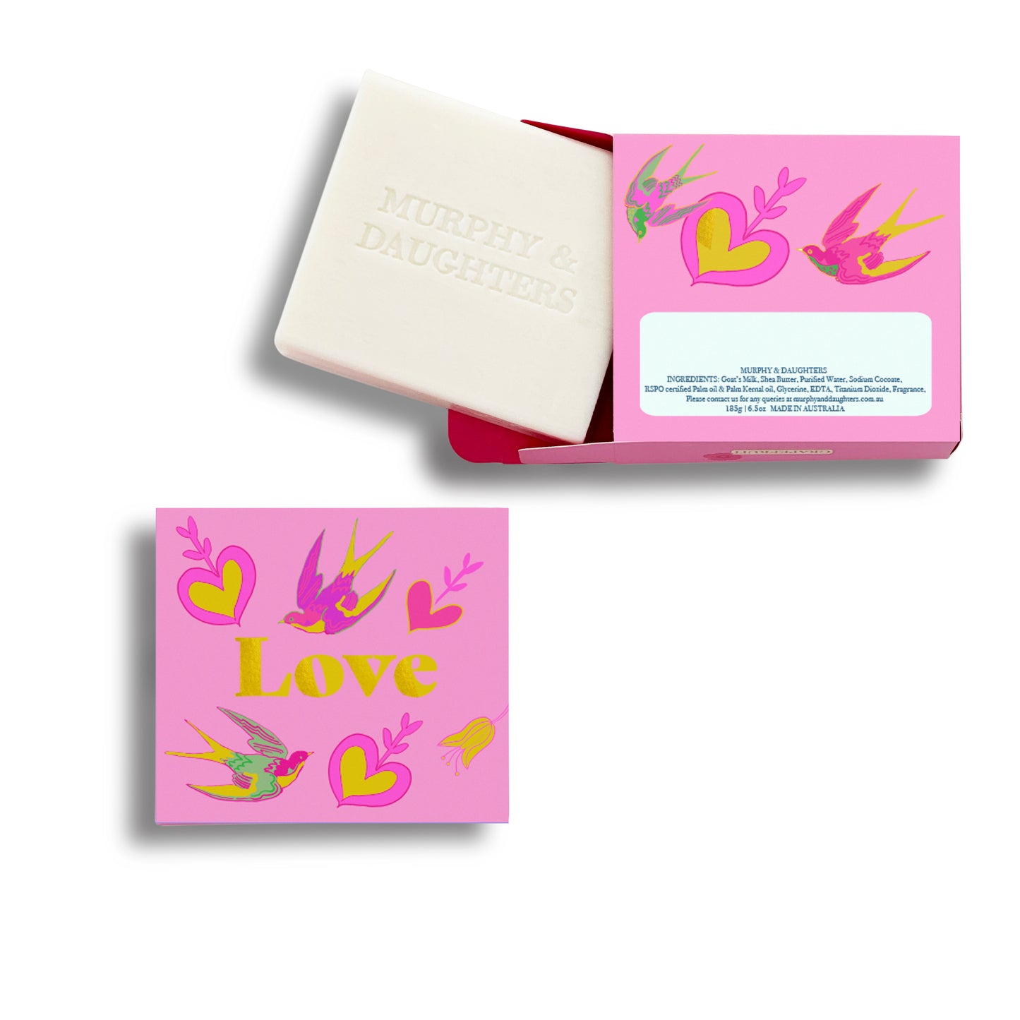 Message On a Soap - LOVE - Geranium