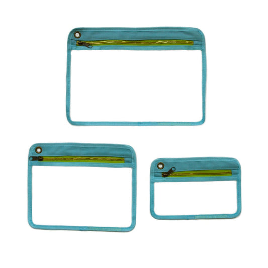 Travel Pouch - Set of 3 - Blue