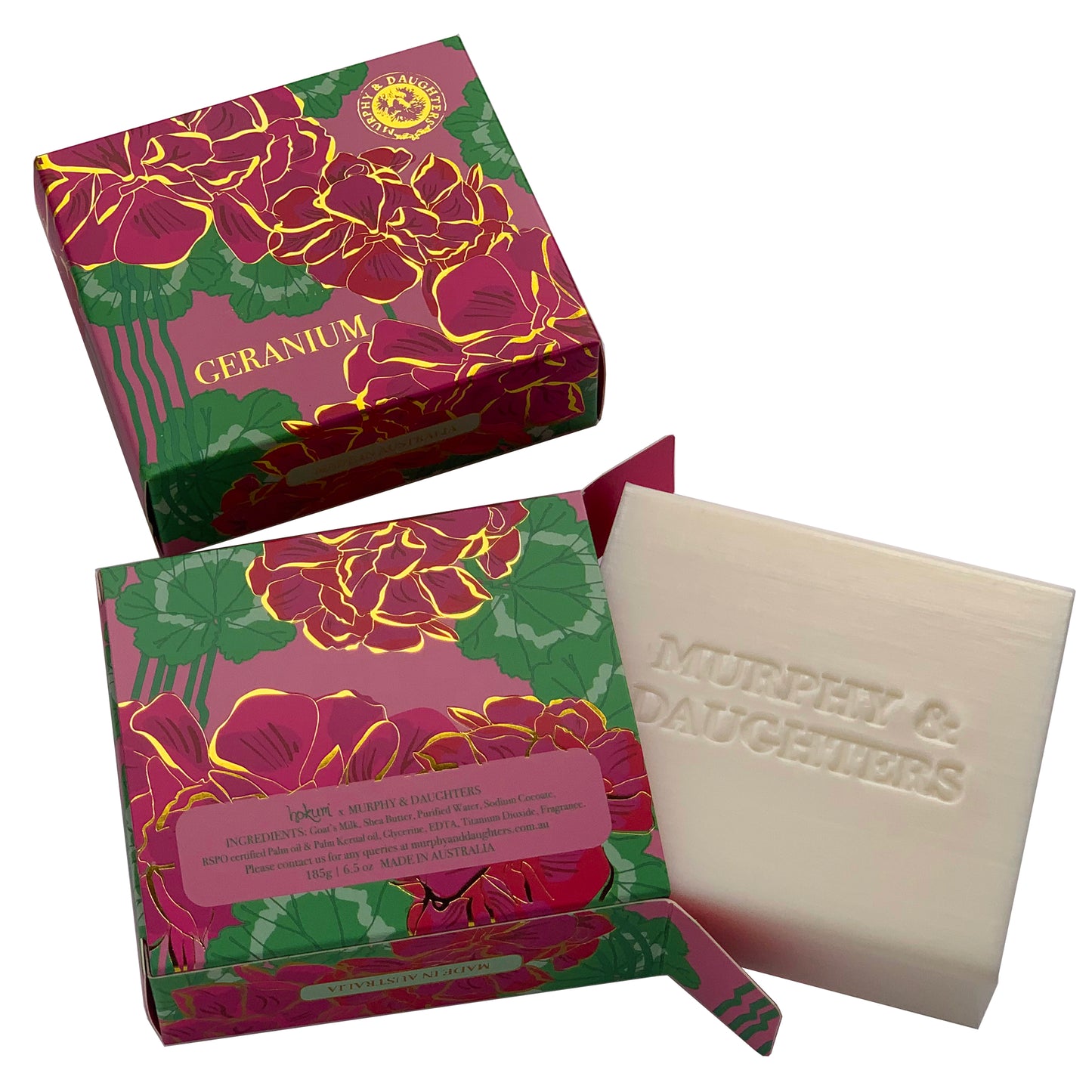 Boxed Geranium Soap - 185 grams