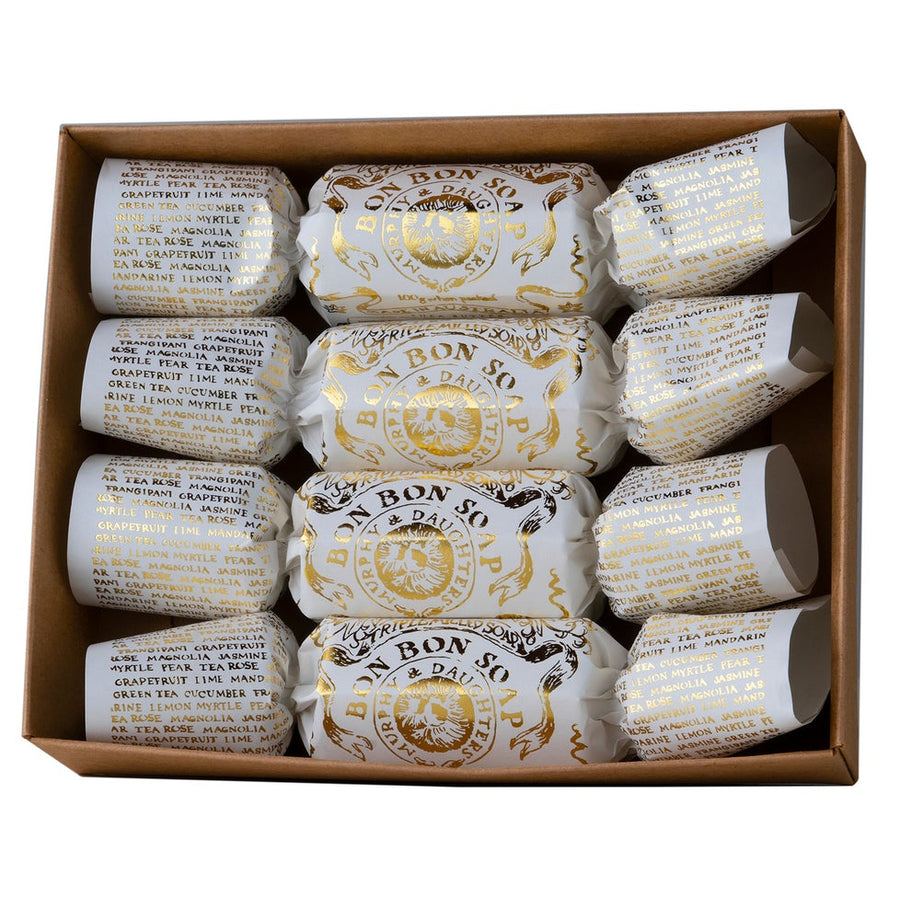 Bon Bon Soap - Clear gift box with 4 different coloured & fragranced soaps