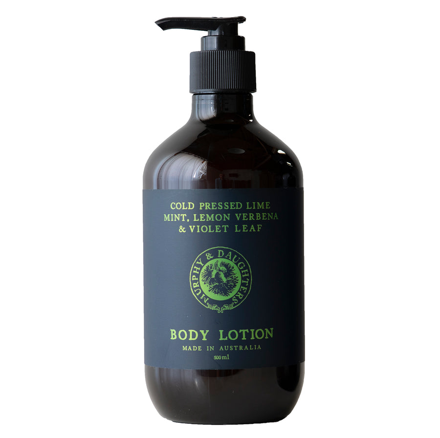 Hand & Body Lotion - Cold Pressed Lime, Mint, Lemon Verbena and Violet Leaves